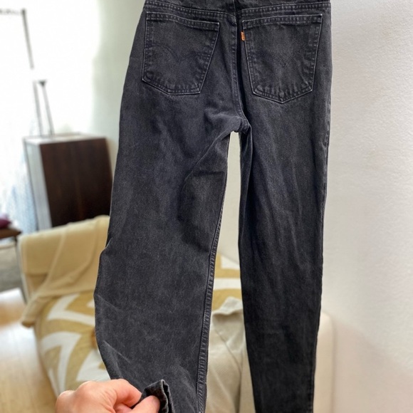 LEVIS RARE VINTAGE 80s 921 HIGH RISE YELLOW TAB BLACK-JEANS/ RARE FIND/ EPIC FIT - Picture 10 of 12